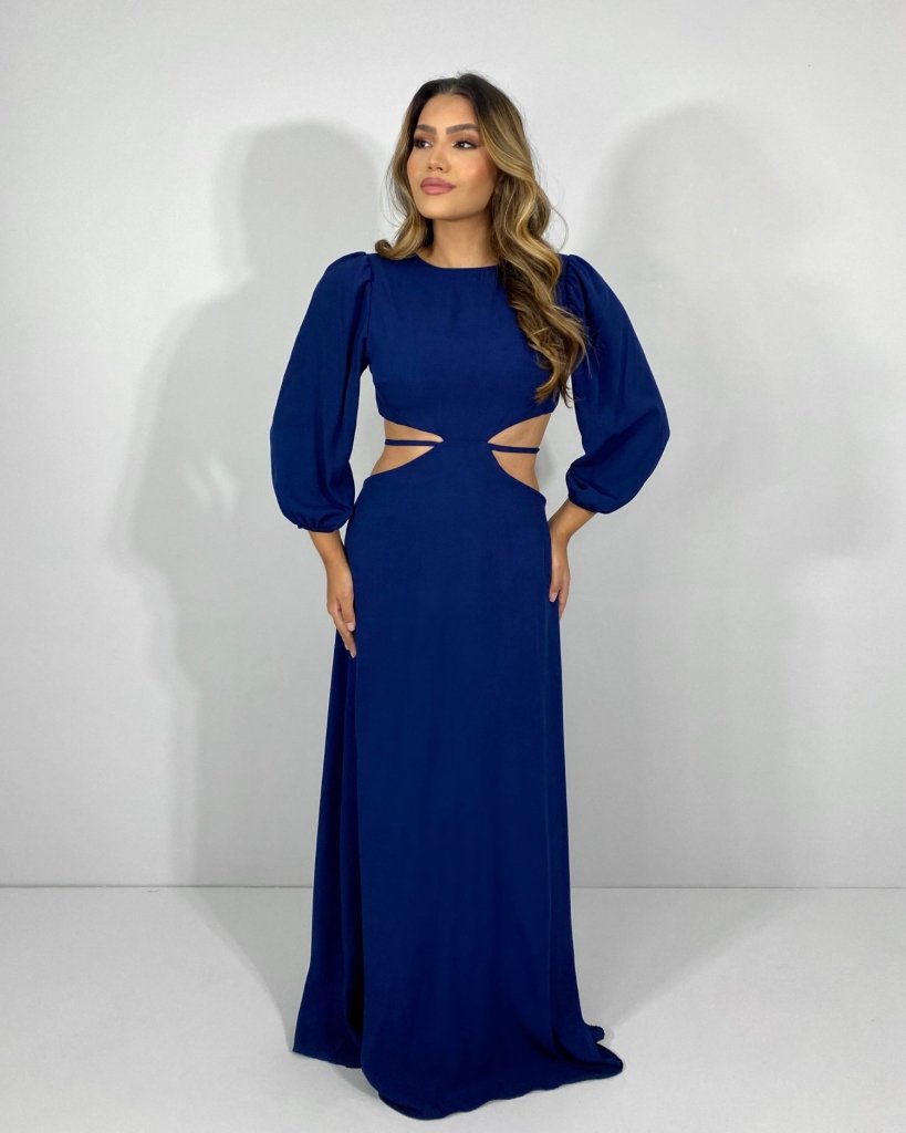 Vestido Giza - Azul Marinho