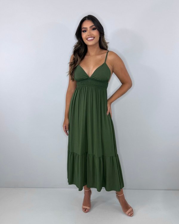 Vestido Beatriz - Verde Militar - Imagem 2