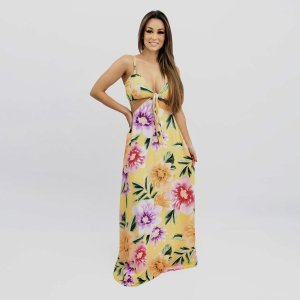 Vestido Natália - Floral Exclusivo Amarelo - Image 2