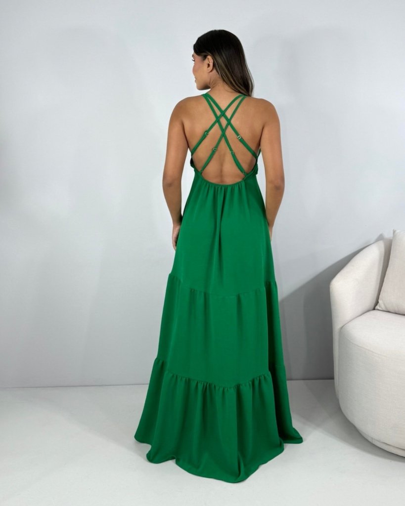 Vestido Noely - Verde Bandeira