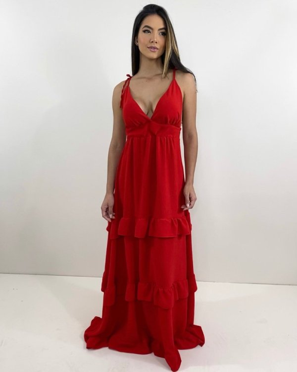 Vestido Elsa - Vermelho - Imagem 2