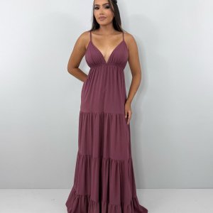 Vestido Sophia - Marrom - Image 1