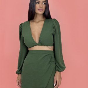 Cropped Simone - Verde Militar - Image 1