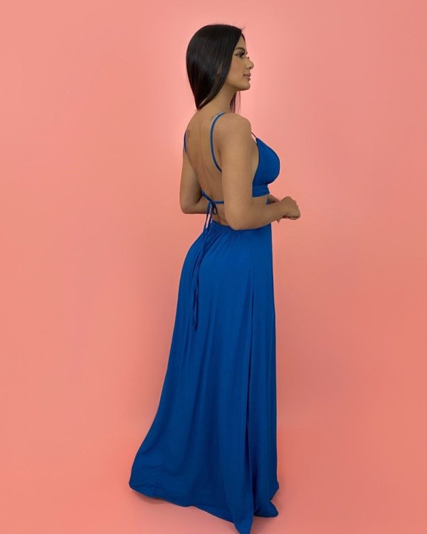 Vestido Flávia - Azul Petróleo - Imagem 2