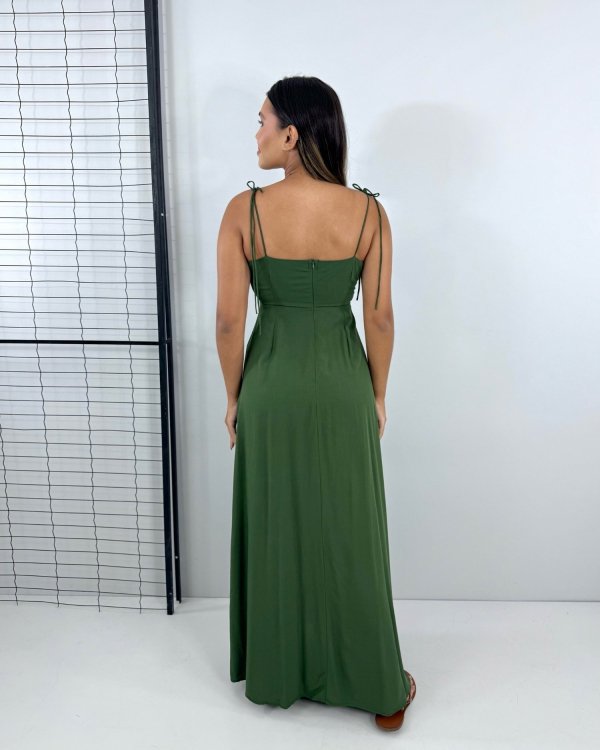 Vestido Drica Longo - Verde Militar - Imagem 4