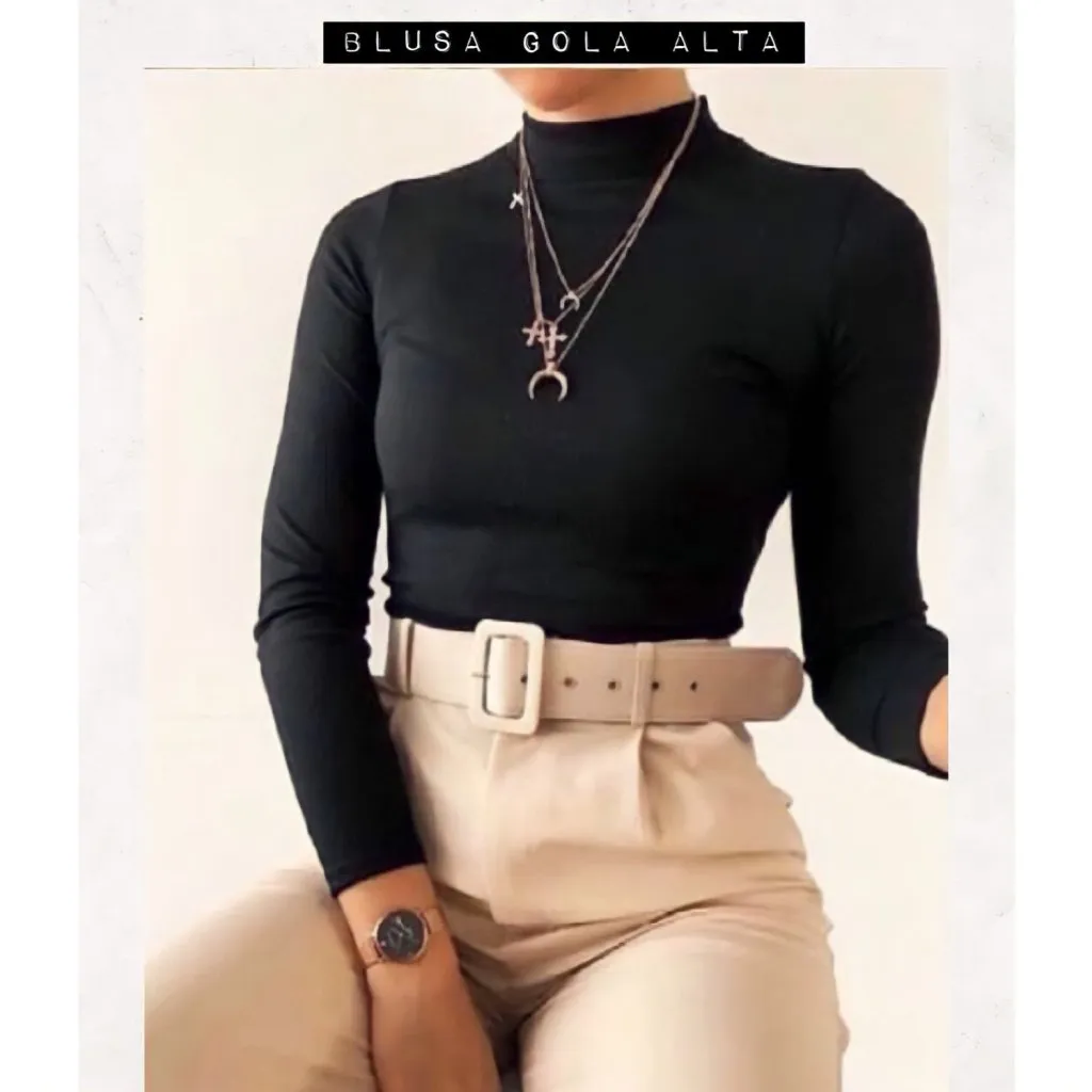Blusa Manga Longa - Preto