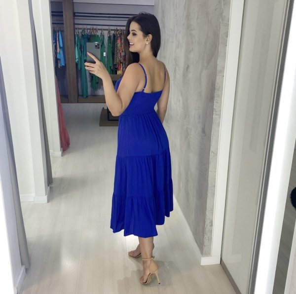 Vestido Jéssica Midi - Azul Royal - Imagem 2