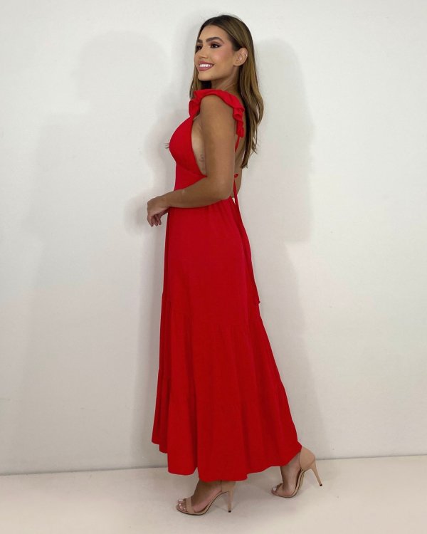 Vestido Maitê - Vermelho - Imagem 5
