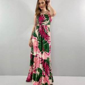 Vestido Pérola - Floral Fundo Bege - Image 4