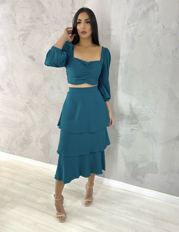 Conjunto Olga em Duna - Verde Esmeralda