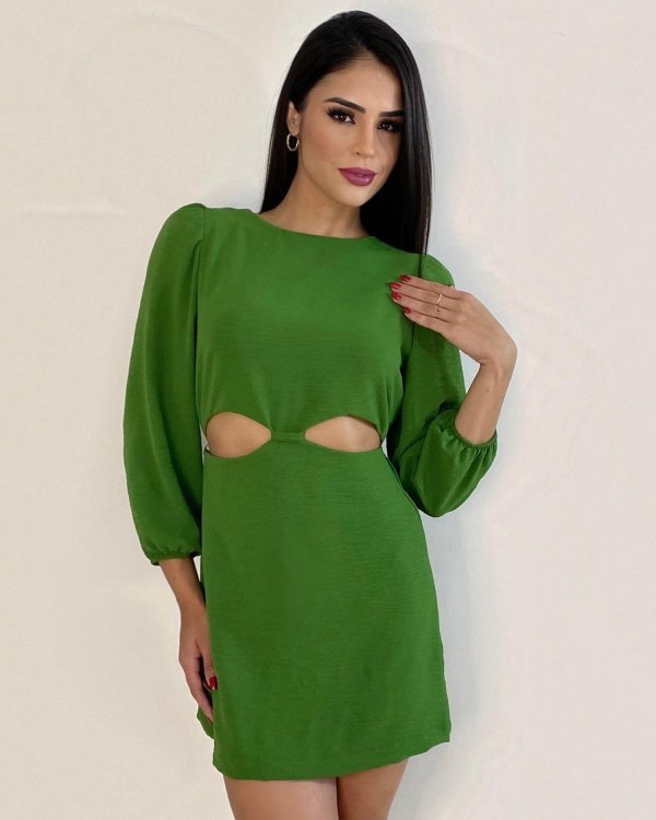 Vestido Tainara - Folhagem - Imagem 3