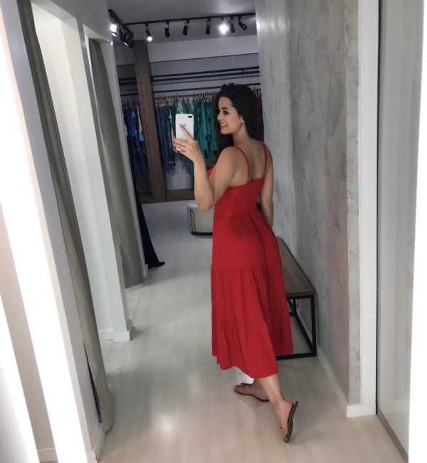 Vestido Jéssica Midi - Vermelho - Imagem 3