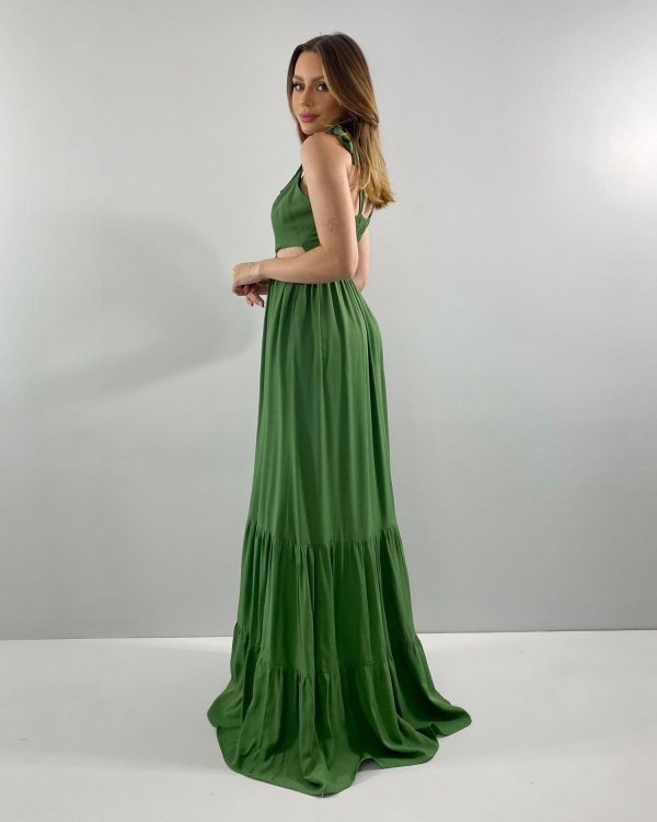 Vestido Pérola - Verde Militar - Imagem 3