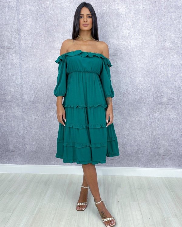 Vestido Angélica - Verde Amazônia - Imagem 2