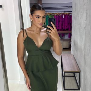Vestido Cecília - Verde Militar - Image 3