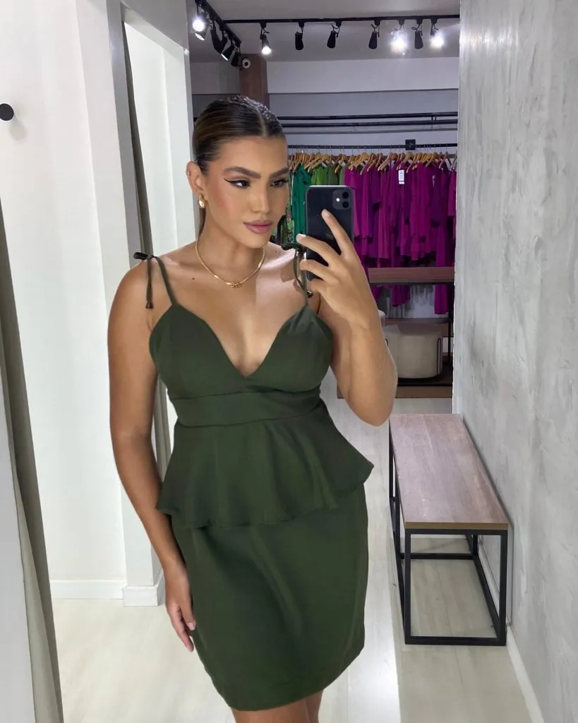 Vestido Cecília - Verde Militar