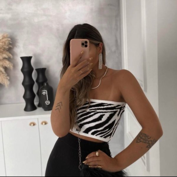 Cropped Faixa em Tricot - Estampas - Imagem 4