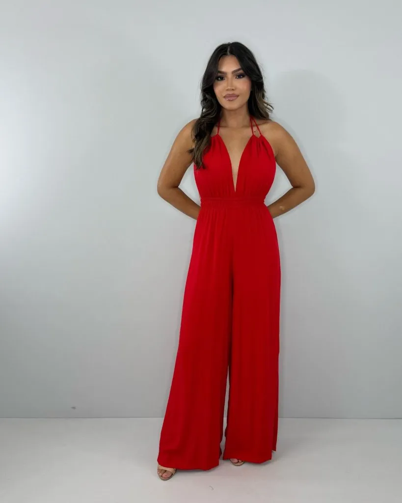 Macacão Carla - Vermelho