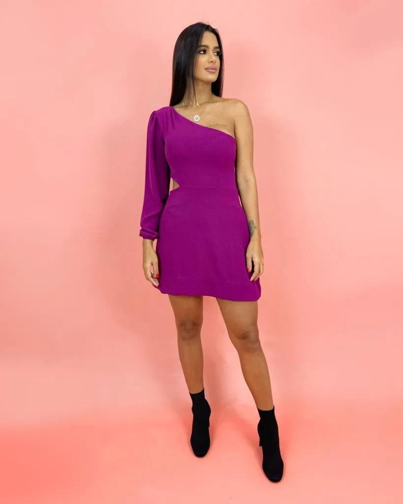 Vestido Luna em Duna - Roxo