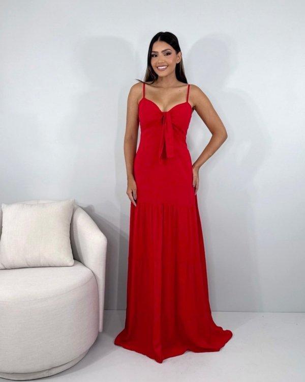 Vestido Camila - Vermelho - Imagem 2