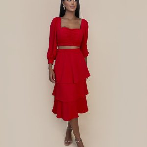 Saia Olga em Duna - Vermelho - Image 3