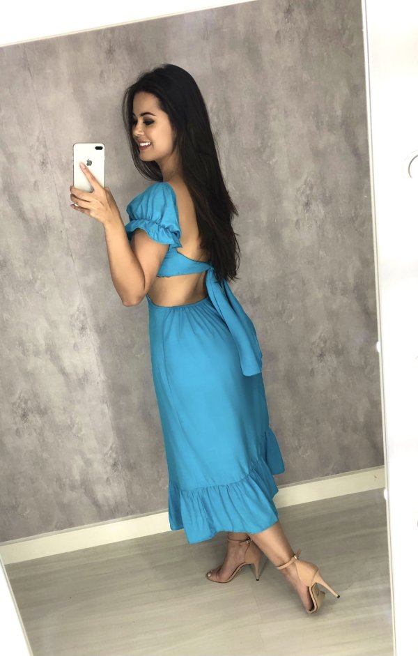 Vestido Jasmin - Azul Celeste - Imagem 2