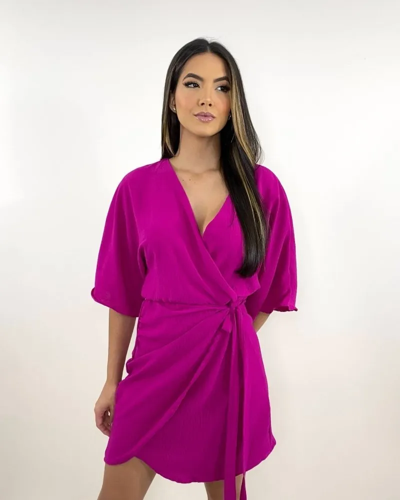Vestido Maristela - Fúcsia