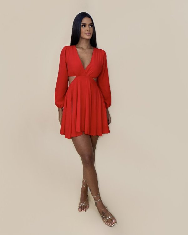 Vestido Leona - Vermelho - Imagem 3