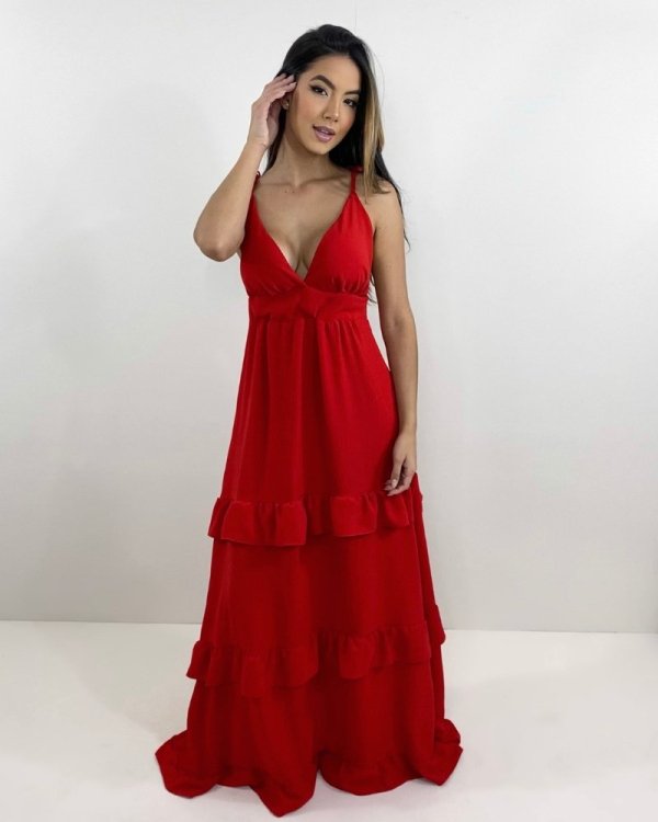Vestido Elsa - Vermelho - Imagem 3