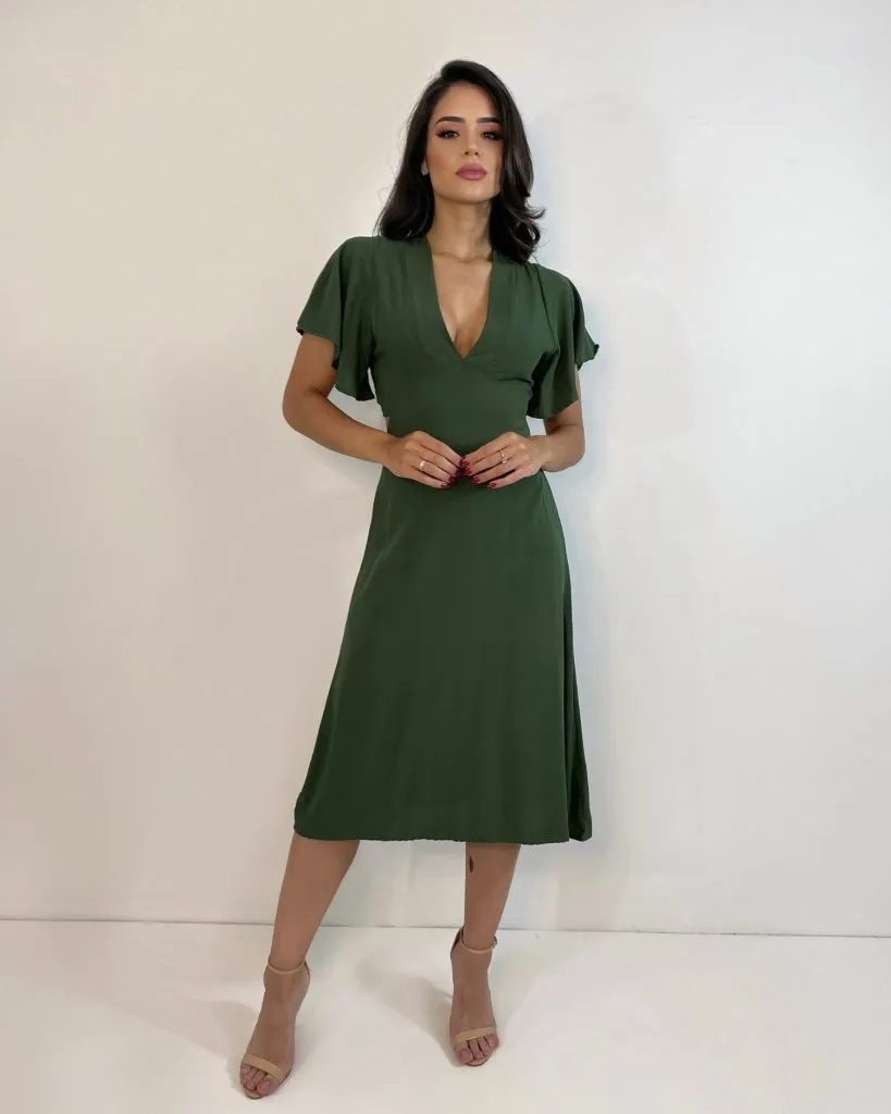 Vestido Ariane - Verde Militar