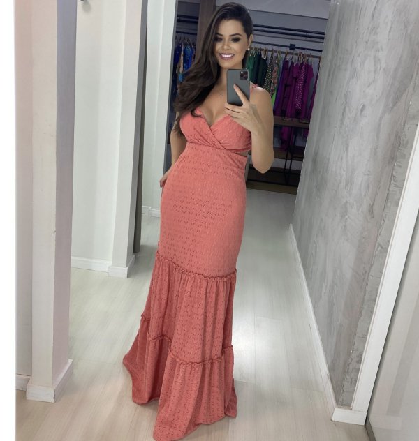 Vestido Laise - Coral
