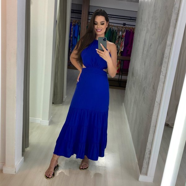 Vestido Estefane - Azul Royal - Imagem 3