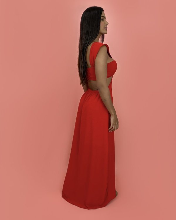 Vestido Antonela - Vermelho - Imagem 4