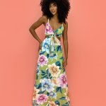 Vestido Natália - Floral Exclusivo Verde