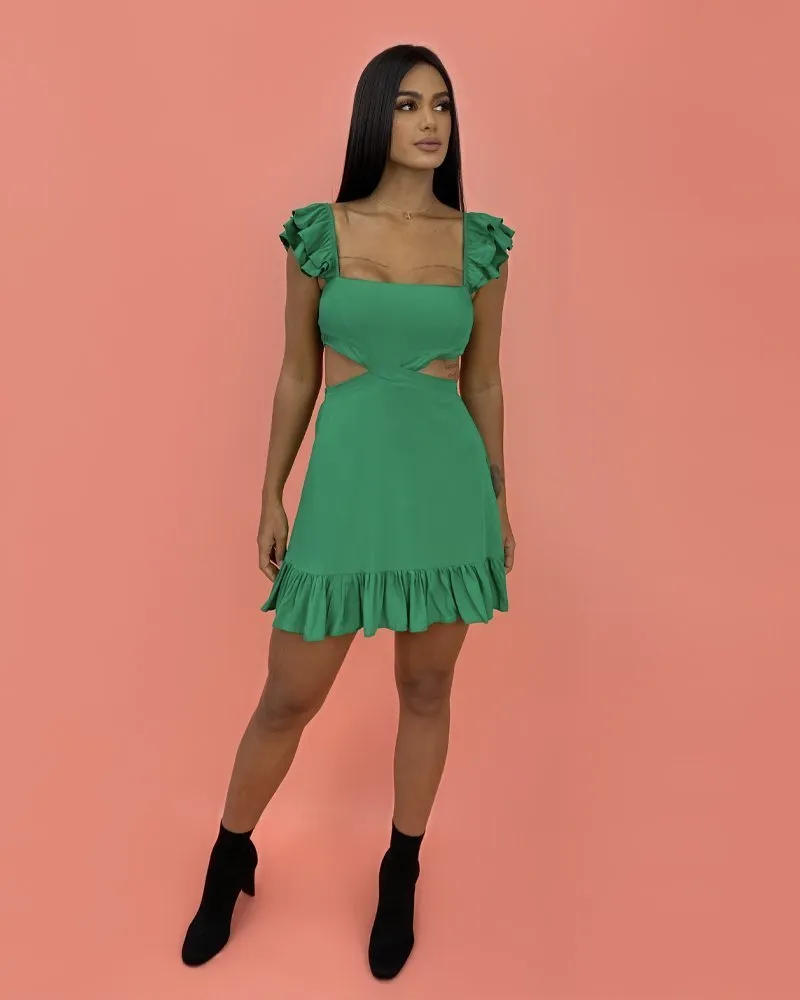 Vestido Andréia - Verde Bandeira, foto 2