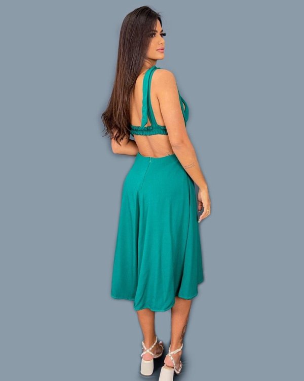 Vestido Viviane - Verde Amazônia - Imagem 3