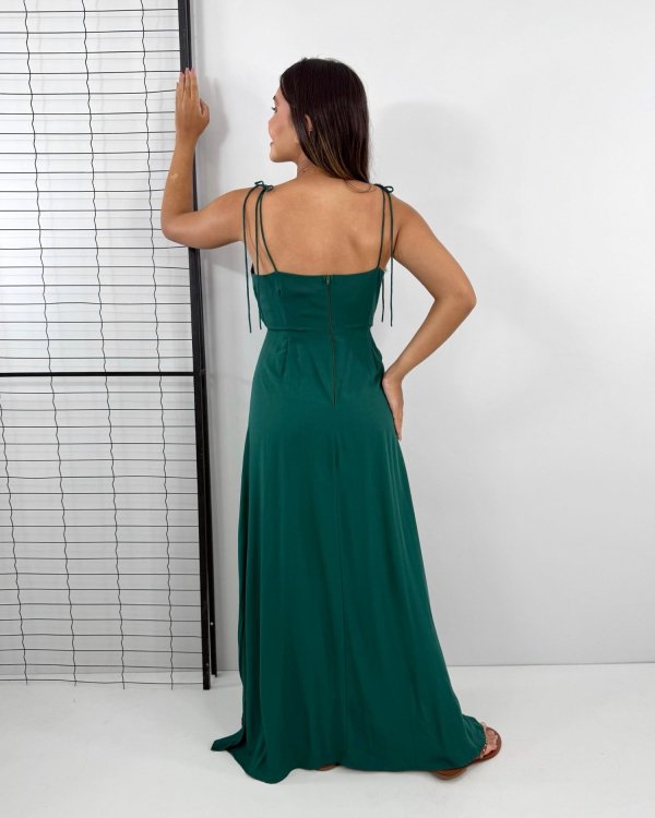 Vestido Drica Longo - Verde Amazônia - Imagem 4