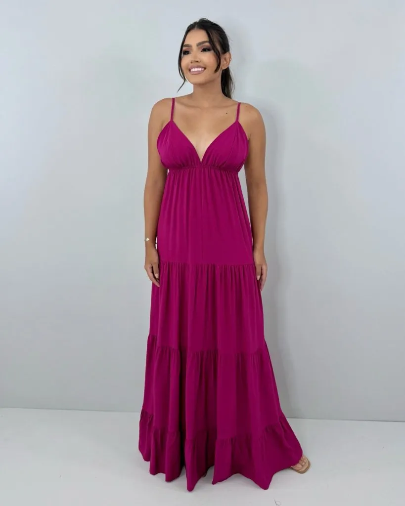 Vestido Sophia - Cereja