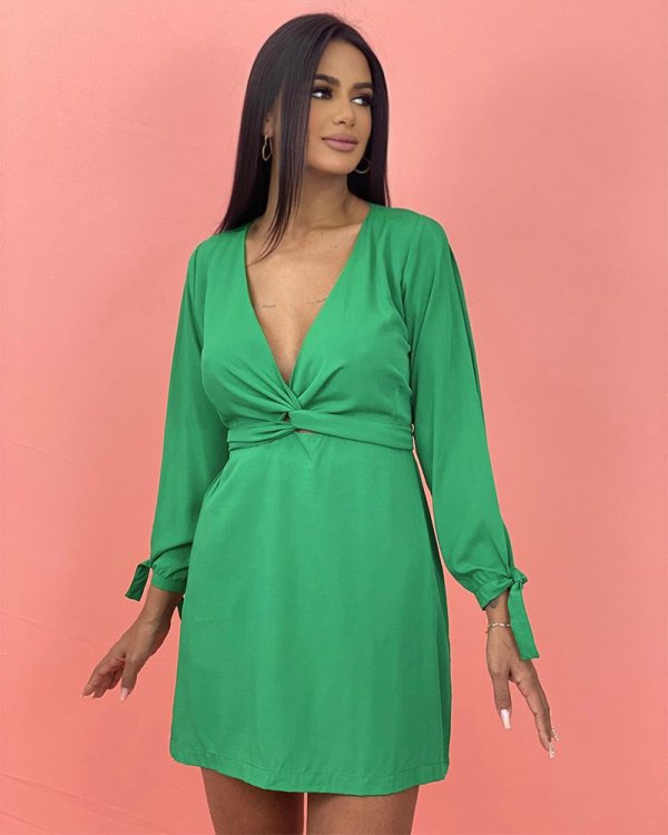 Vestido Marília - Verde Bandeira - Imagem 5