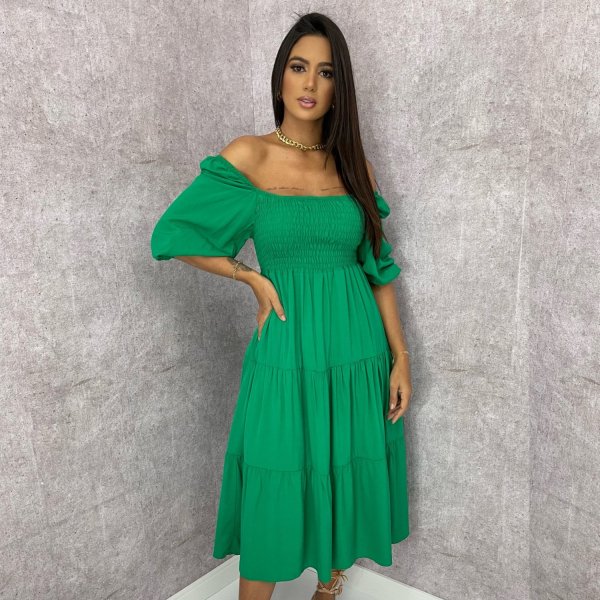 Vestido Juliana - Verde Bandeira