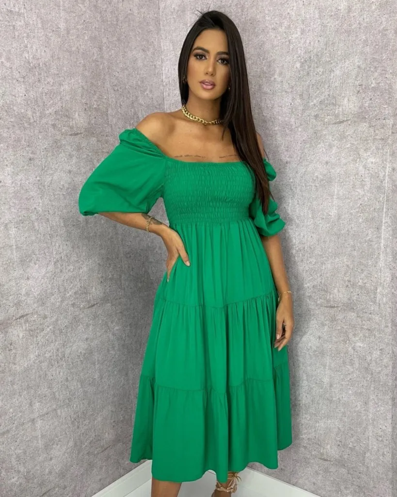 Vestido Juliana - Verde Bandeira