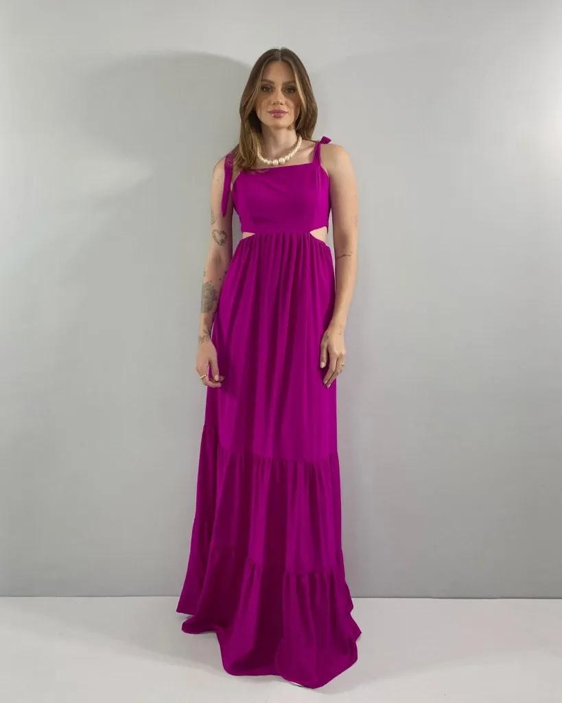 Vestido Pérola - Fúcsia