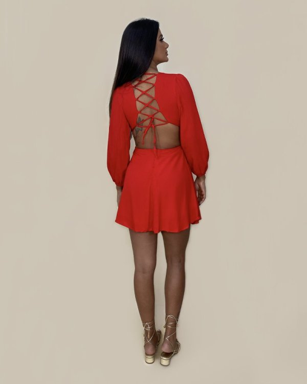 Vestido Leona - Vermelho - Imagem 2