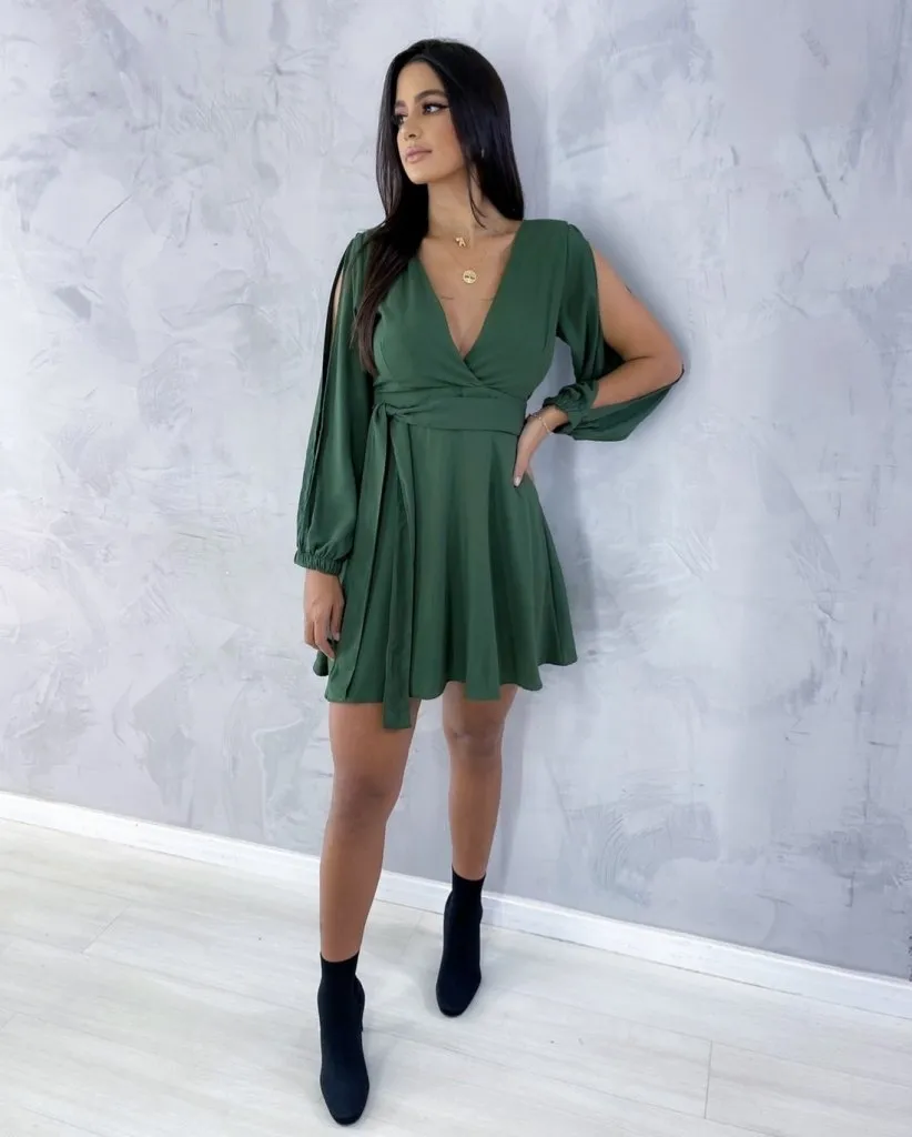 Vestido Priscila - Verde Militar