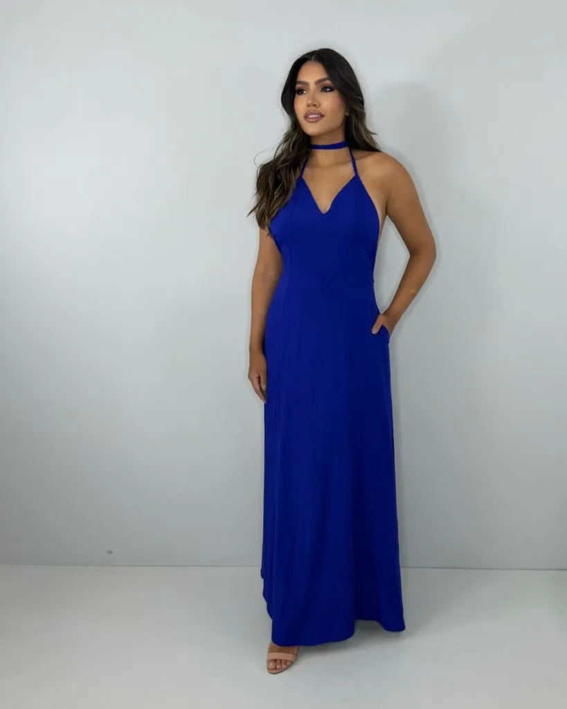 Vestido Victória - Azul Royal