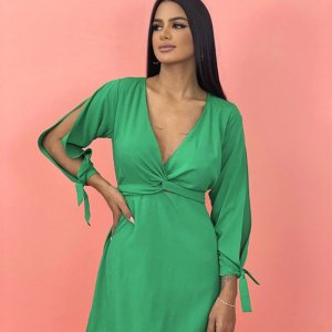 Vestido Marília - Verde Bandeira - Image 4