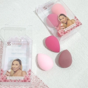 Kit c/ 3 Mini Esponja para Maquiagem de Microfibra Aveludada Sabrina Sato - Image 2