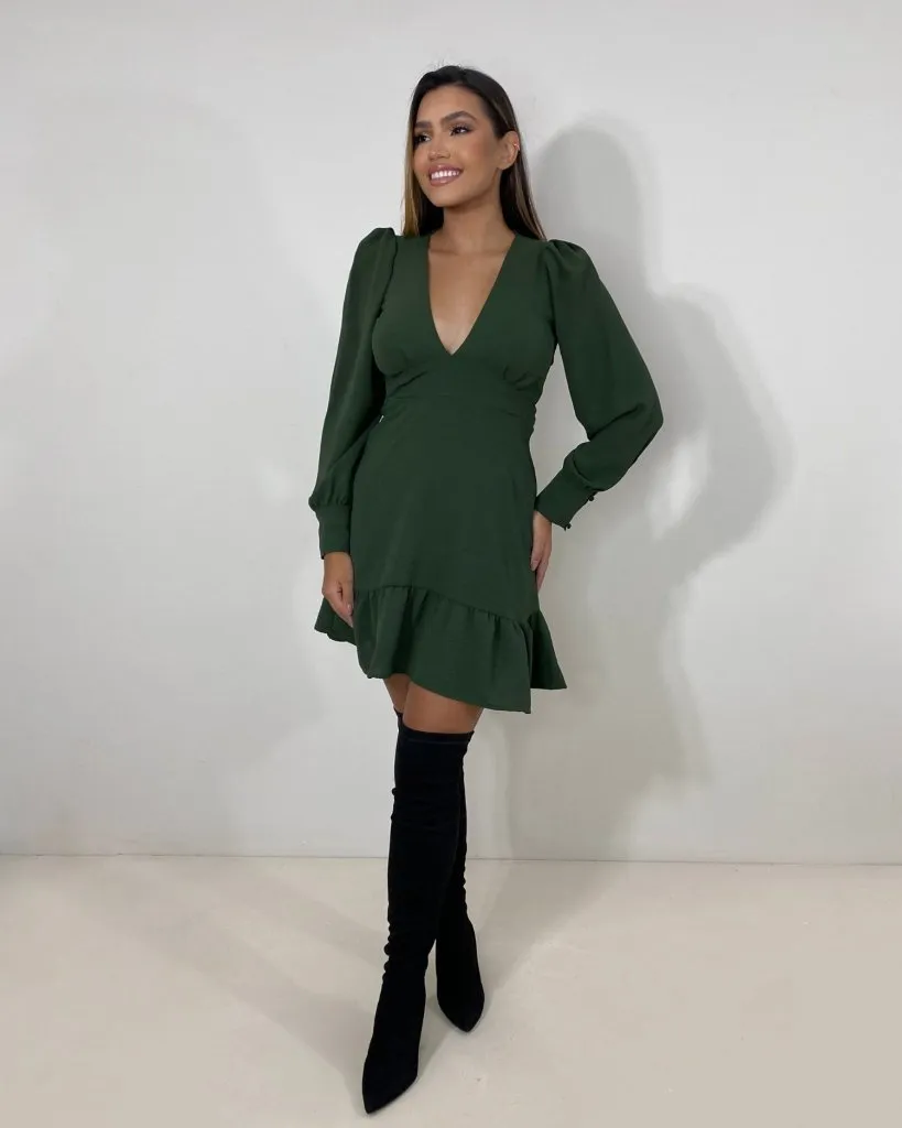 Vestido Vania - Verde Militar, foto 2