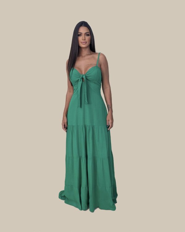 Vestido Camila - Verde Bandeira