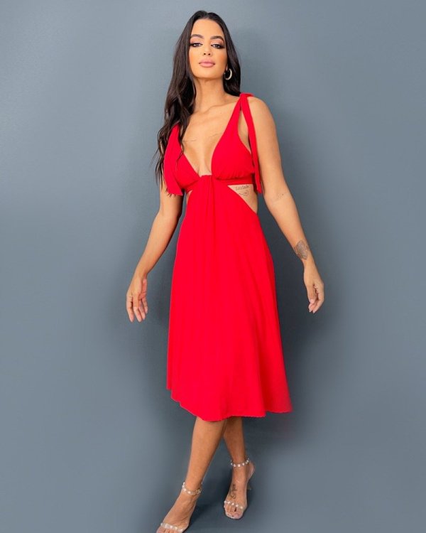 Vestido Viviane - Vermelho - Imagem 2
